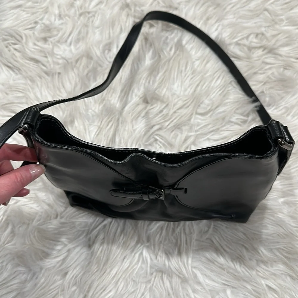 Furla Vintage Black Leather Crossbody Bag